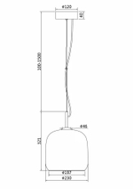 Подвесной светодиодный светильник Maytoni Madmen MOD128PL-L6SG