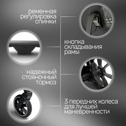 Прогулочная коляска для двойни BubaGO DUO X