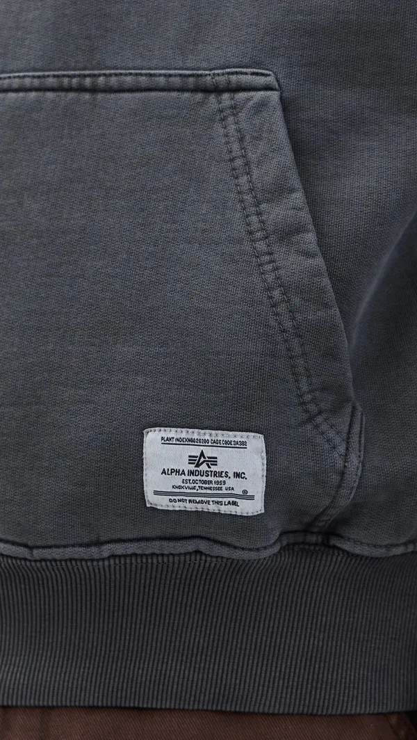 Толстовка мужская ALPHA INDUSTRIES ESSENTIAL HOODIE RELAXED FIT SWEATSHIRT (WASH)