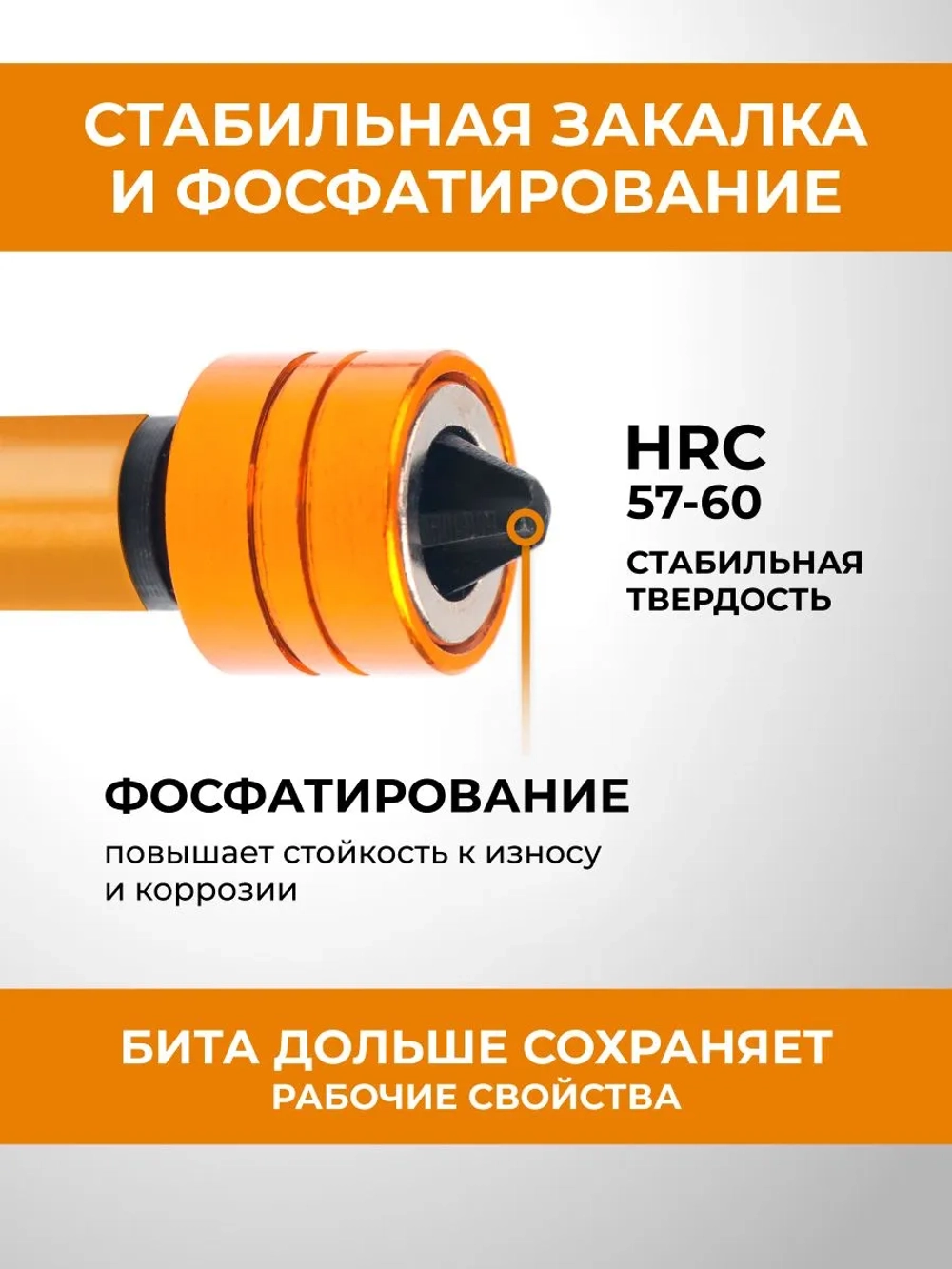 Набор бит для шуруповерта магнитных с ограничителем S2 PH2 x 50 мм 2 шт RAGE 554133