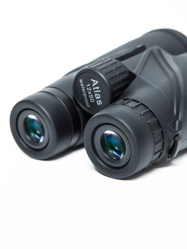 Бинокль Atlas 12x50 Waterproof, Roof-призмы BK7, IPX6, GAUT цвет - черный, 760г (8шт.