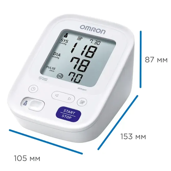 Тонометр Omron автоматический на плечо M3 Expert HEM-7154-ALRU (манжета 22-42 см, адаптер)