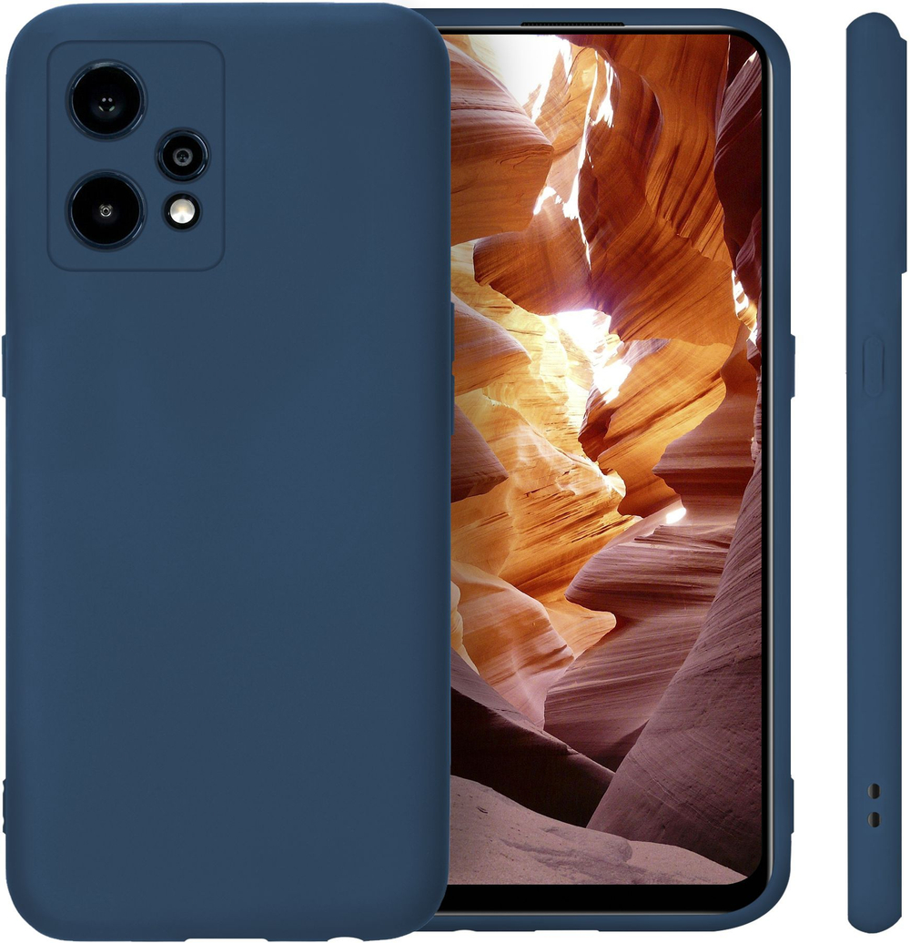Мягкий Soft Touch чехол из силикона для REALME 9 PRO+ и 9 4G (3521) с бархатной подкладкой