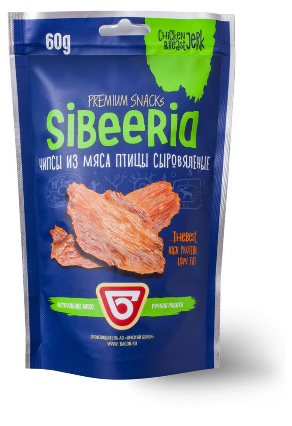 Чипсы куриные  Sibeeria сыровял 60гр