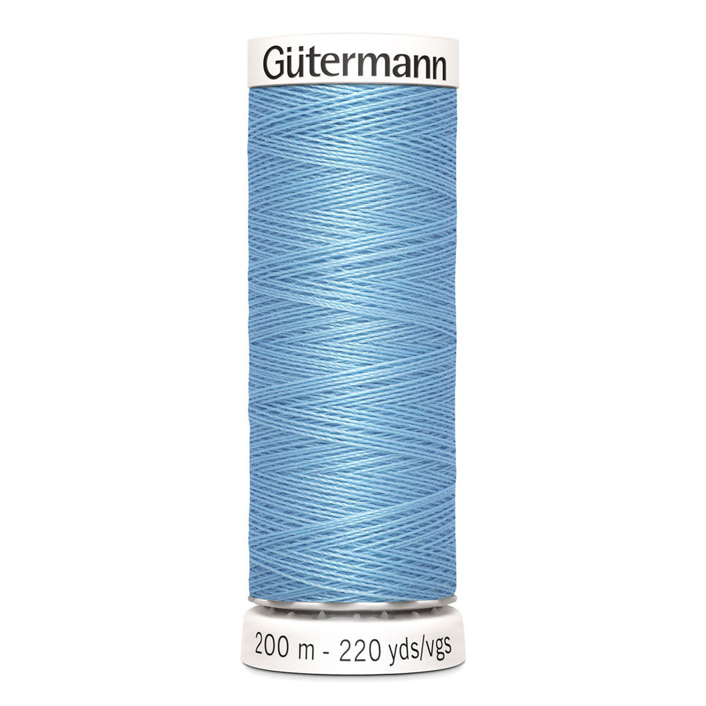 01 Нить Sew-All 100/200 м для всех материалов, 100% полиэстер Gutermann 748277 (196 бледно-лазурный)