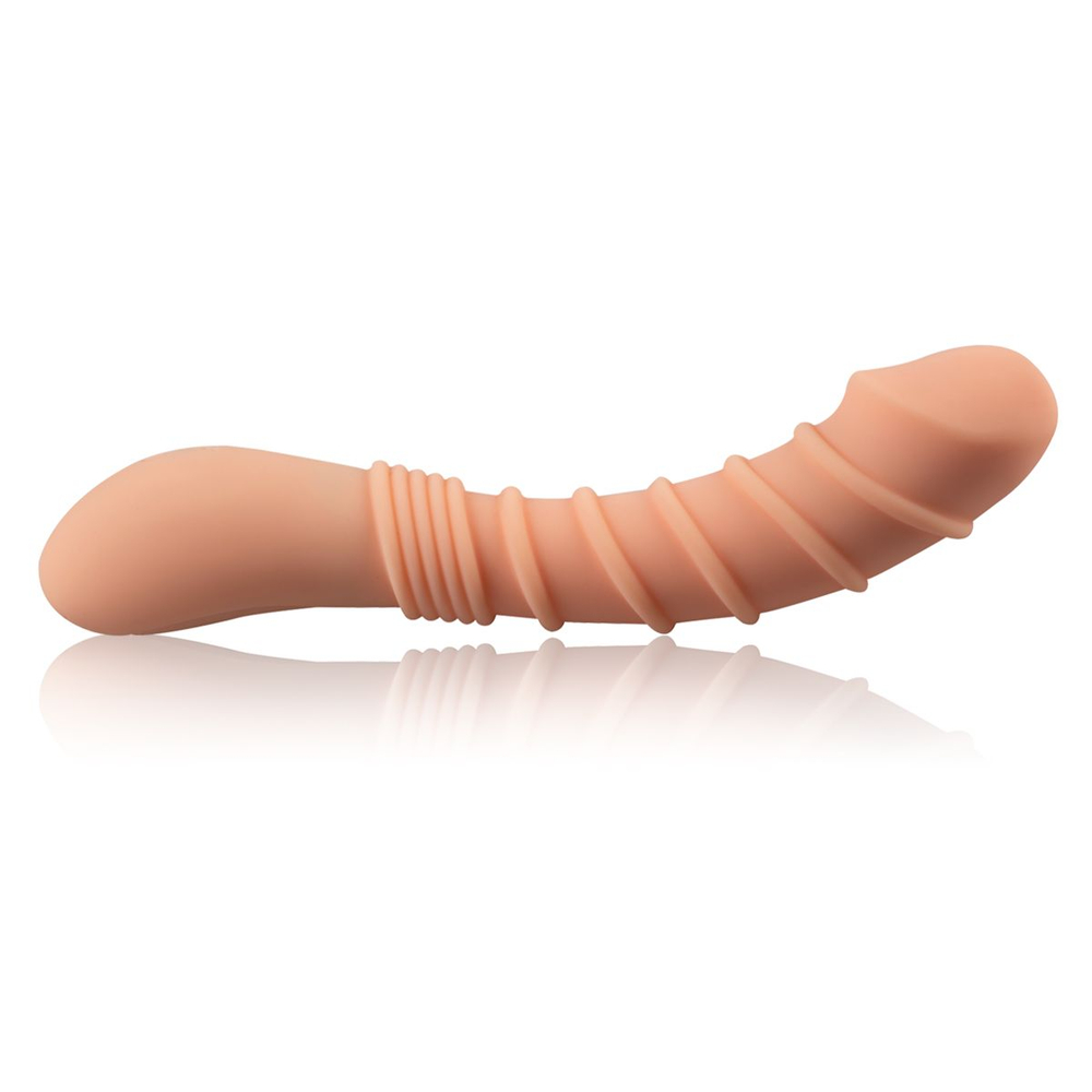 Телесный вибромассажер Appetency Wild Ribbed Vibe - 21,5 см. (Цвет: телесный)