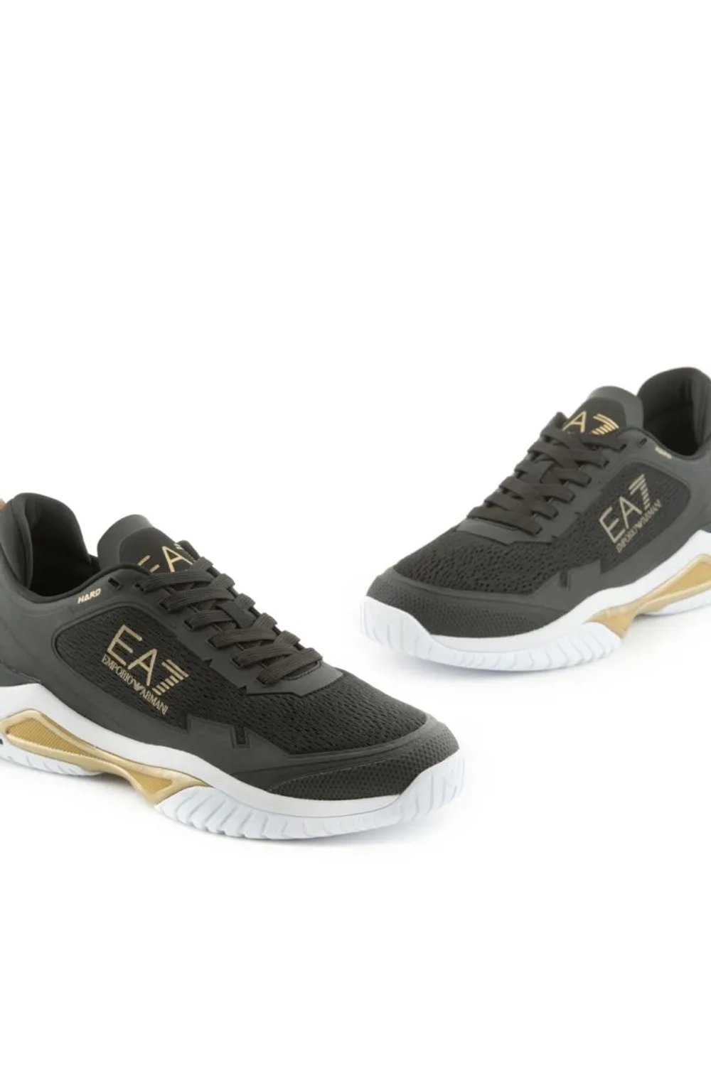 Женские теннисные кроссовки EA7 Unisex Woven Sneaker - black/gold/white