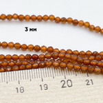 Гранат граненый, диаметр 2,9-3 мм, цена за 66-67 шт (1/2 нити)