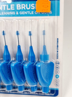 Межзубные ёршики Plackers Gentle Brush Size 3 (М), 0.6 мм, в упаковке 6 шт. (Бельгия)