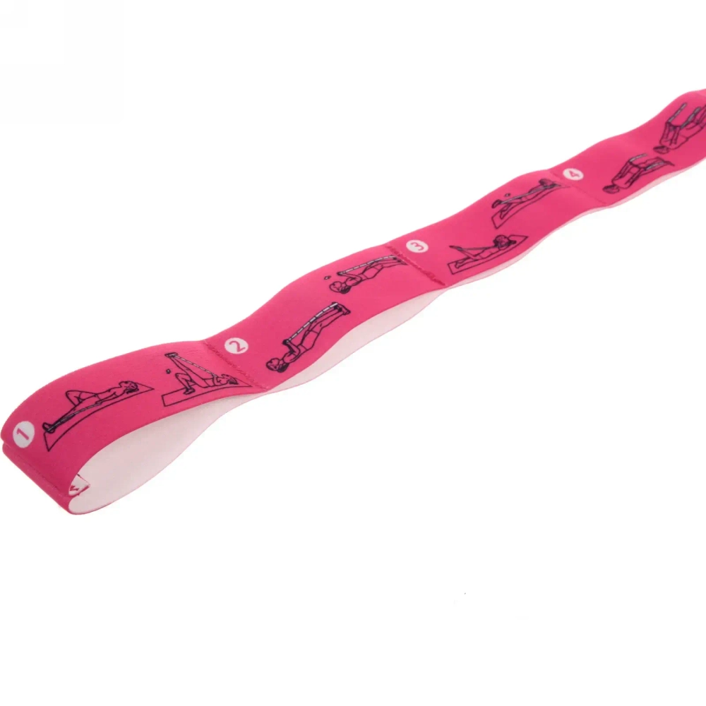 Резинка для фитнеса Stretch 95*4 с упражнениями, микс