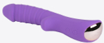 Фиолетовый вибромассажёр с рёбрышками Ribbed - 18 см. (Цвет: фиолетовый)