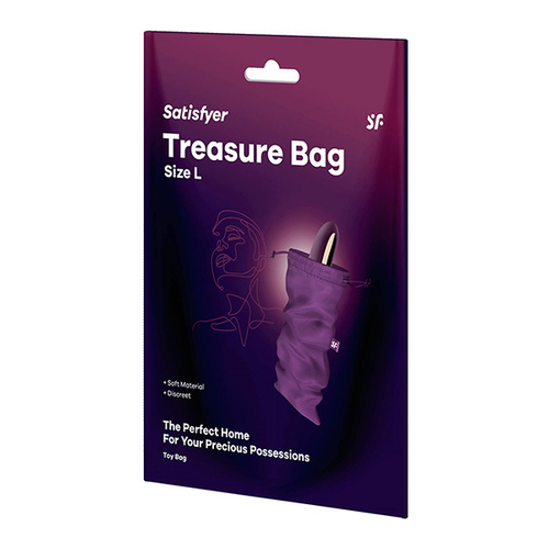 Фиолетовый мешочек для хранения игрушек Satisfyer Treasure Bag L