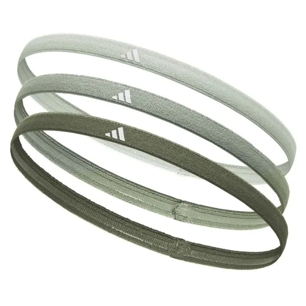 Band Adidas Hairband 3P - linen green/silver green/olive