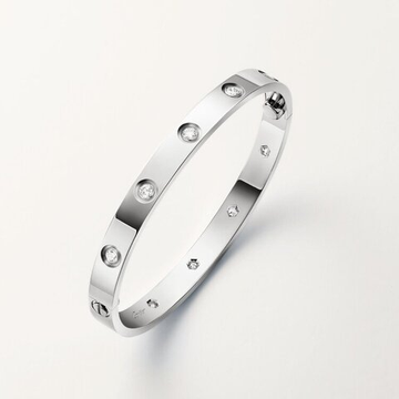 Браслет Cartier LOVE bracelet, classic model, 10 diamonds