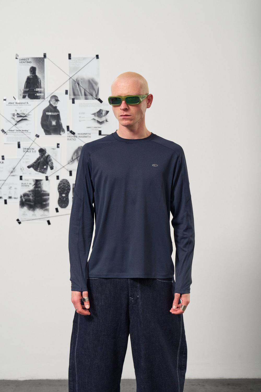 Лонгслив Blue Monte Structured Crew Neck Longsleeve "Black"