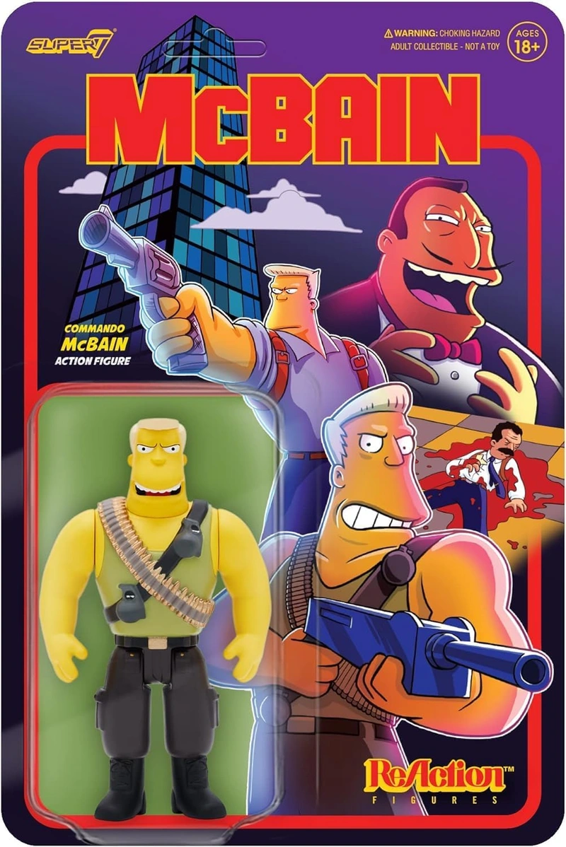 Фигурка Super7 - The Simpsons: McBain (Commando) (W1)