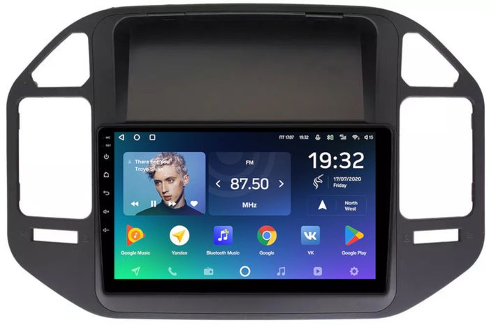 Магнитола для Mitsubishi Pajero 3, Montero 3 1999-2006 (рамка черная) - Teyes CC2 PLUS монитор 9" QLED, Android 10, Быстрая, SIM-слот