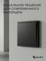 Выключатель проходной одноклавишный черный 2 шт