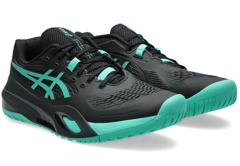 Теннисные кроссовки Asics Gel-Resolution X — black/aurora green