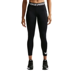 Леггинсы Nike Pro 365 Mid-Rise 7/8 - black/white/matte silver