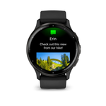 Умные часы Garmin Venu 3 45 мм Безель из сланцевой нержавеющей стали с черным корпусом и силиконовым ремешком