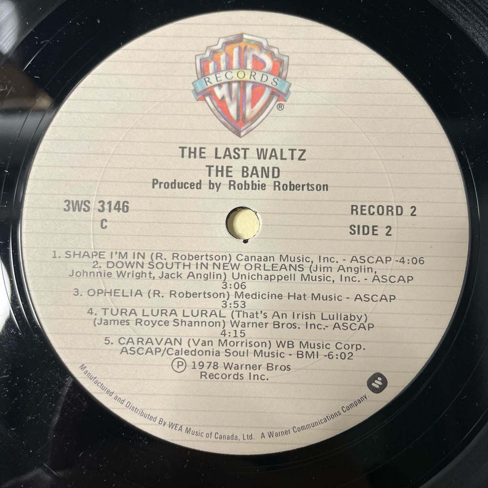 Винтажная виниловая пластинка LP The Band, The Last Waltz (Канада 1978)