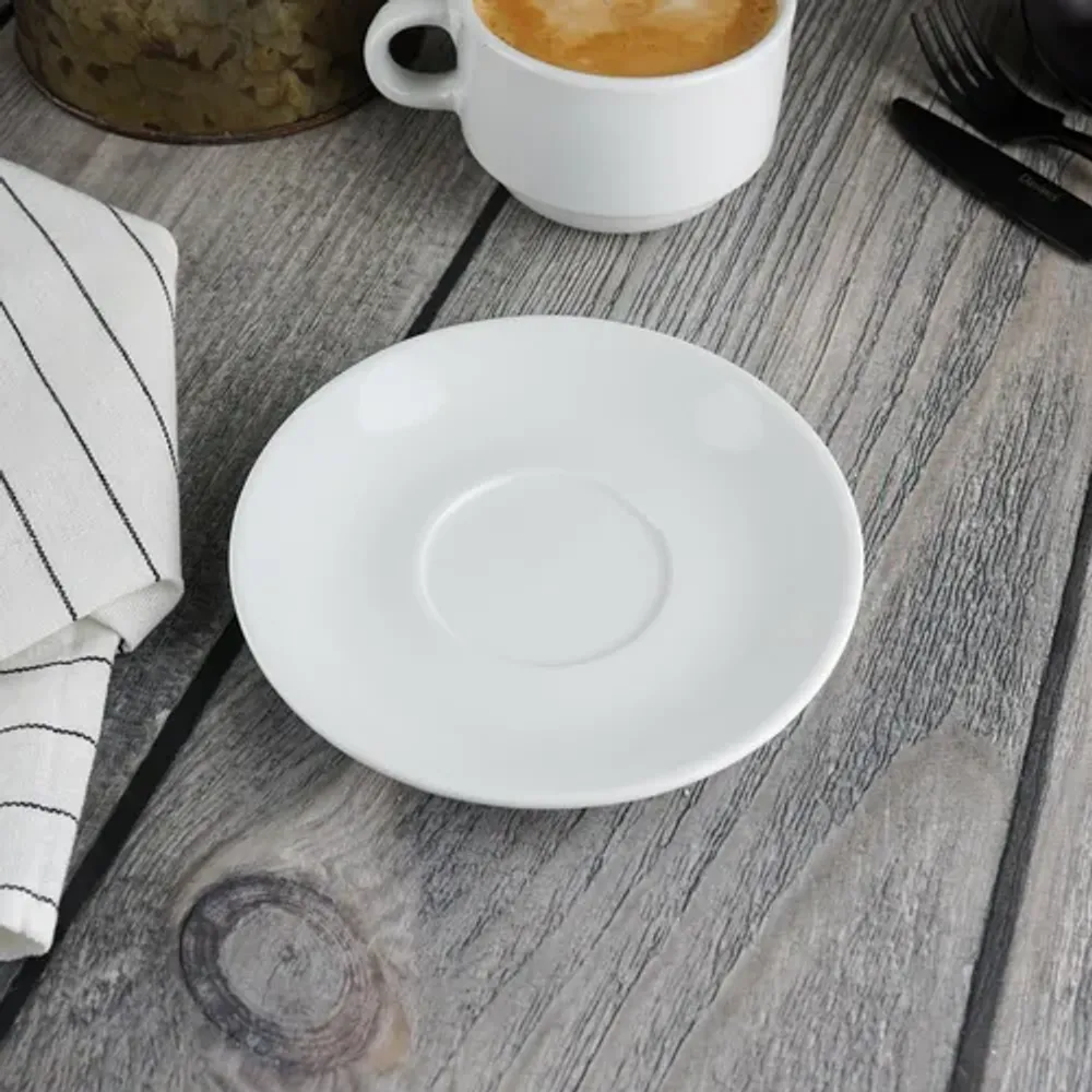 Чайная пара 240 мл белая d 9,2 см h6,3 см фарфор Glory Eco Stackable P.L. Proff Cuisine [6]