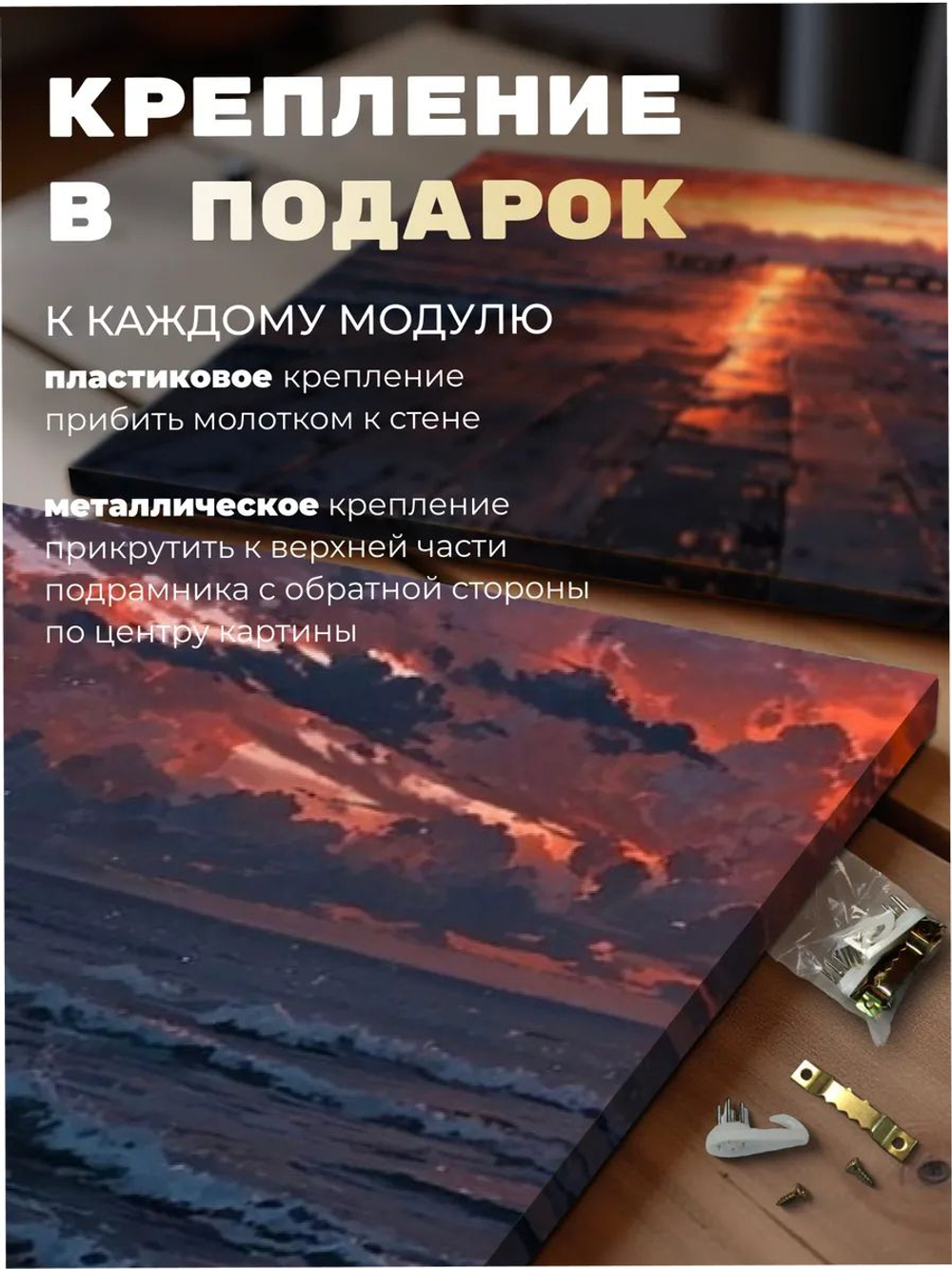 Картина Зеркальный мегаполис модульная 50x70см 3шт.