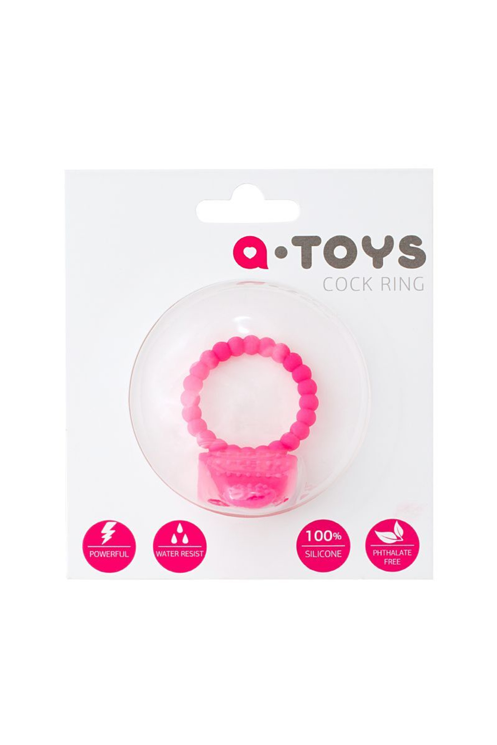 Розовое силиконовое виброкольцо A-toys (Цвет: розовый)