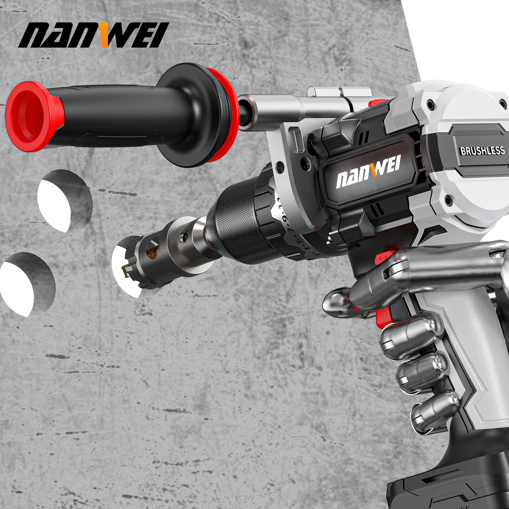 Шуруповерт аккумуляторный NANWEI NW-D5218C-6, 20 В, 180 Нм