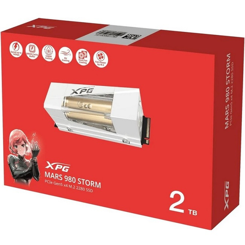 Жесткий диск SSD M.2 2Tb ADATA MARS 980 STORM, 14000/13000MBs, 1650000 IOPS, 3D NAND, PCI-E 5.0 x4 (SMAR-980S-2TCI)