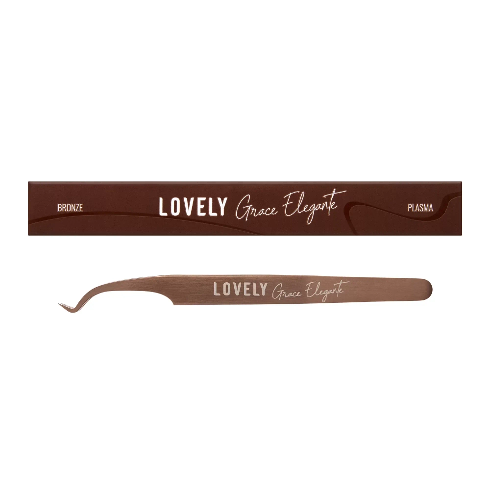 Пинцет с лазерной заточкой L 5 мм с изгибом Grace Elegante Bronze Lovely