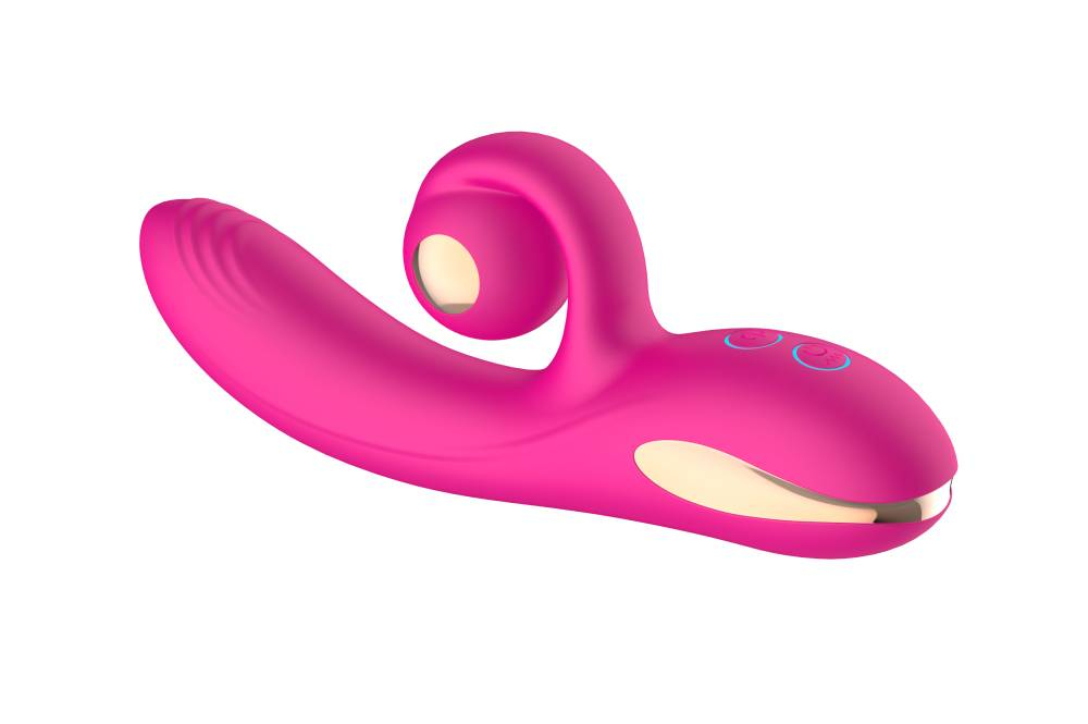 Силиконовый вибратор-кролик с функцией вращения SW3052-hot-pink