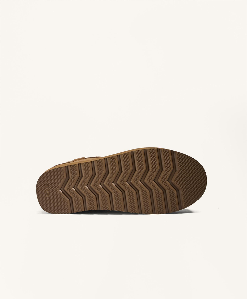 OYSHO Сапоги из спилка на платформе, кротовый