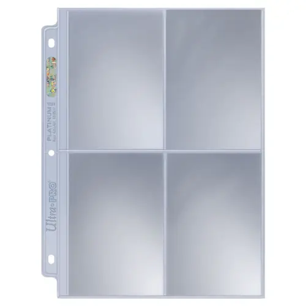 Ultra pro - упаковка листов (25шт) для папки на кольцах Platinum Series 4-Pocket Pages (2х2)
