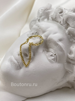 Кафф с декоративной цепочкой золотистый