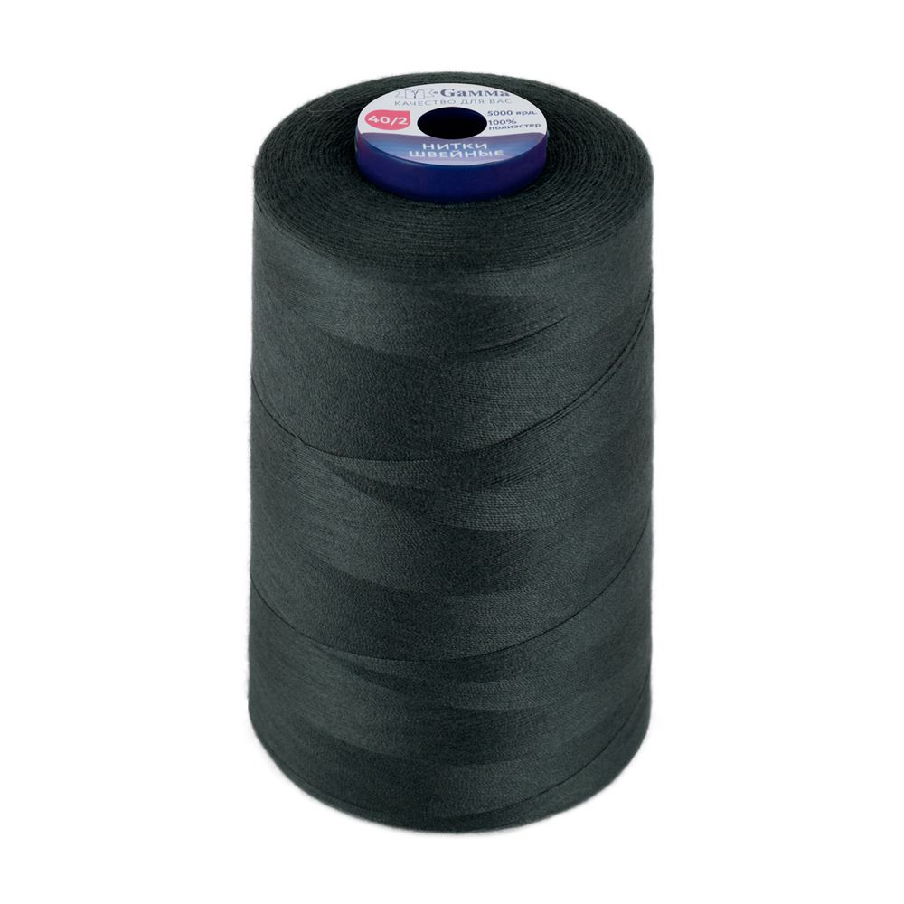 Нитки универсальные Gamma 40/2, 4570 м (5000 ярд) / 1 кат., 350 т.т.серый