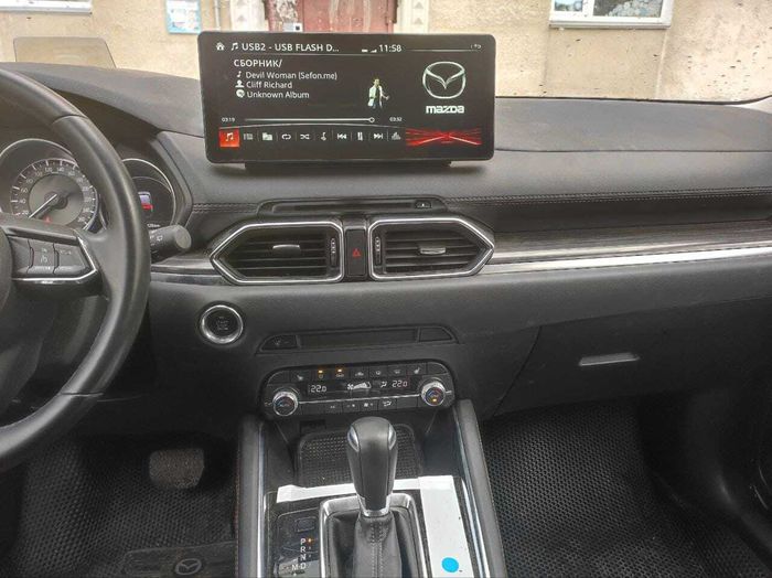 Магнитола для Mazda CX-5 KF 2017-2022 (рынок РФ/Европа) - Kuberg монитор 12.3" в стиле Audi на Android 13, Быстрая, CarPlay, 4G SIM-слот (поддержка Bose и 360)
