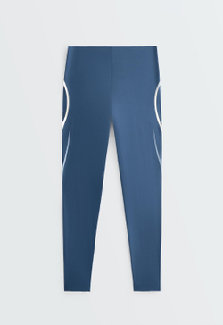 OYSHO Легинсы High rise Compressive core control с линиями, серо-синий