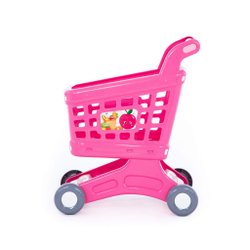 Игровая тележка для маркета розовая