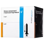 Шприц трехкомпонентный 3 мл 0,6х30 мм 23G Vogt Medical 1310277 100 шт