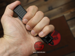Нож Microtech Ultratech Delta Shadow Frag H/E - черный клинок хэлхаунд + запчасти МТ4