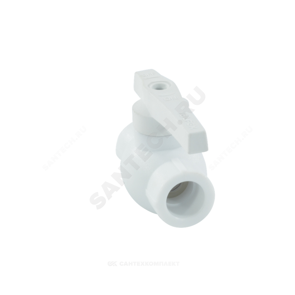 Кран шаровой PP-R белый Дн 40 внутренняя пайка VALFEX 10144040