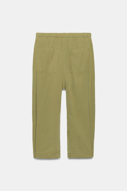 ZARA БРЮКИ-ДЖОГГЕРЫ — ZW COLLECTION, ХАКИ