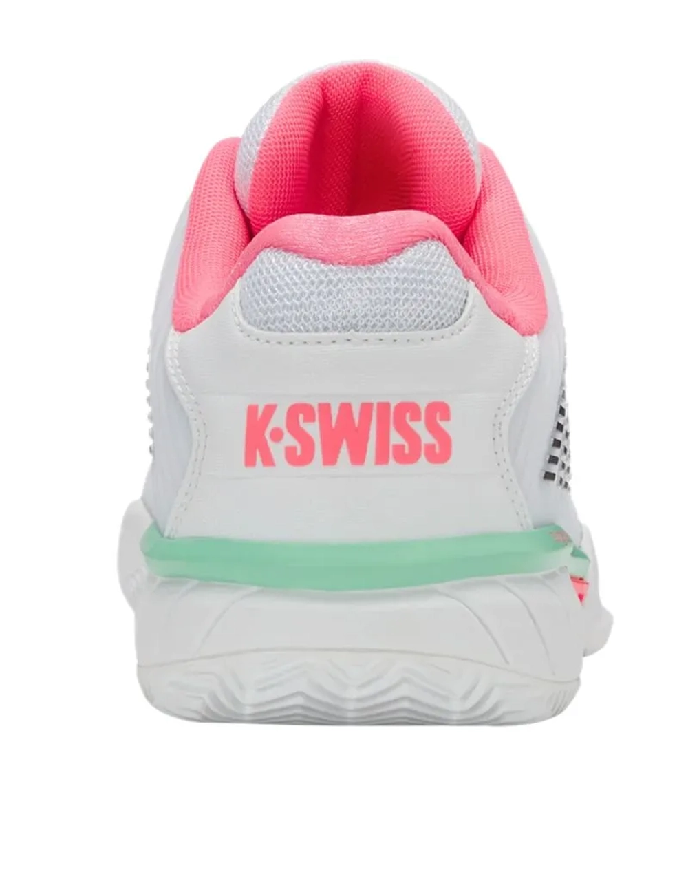 Женские теннисные кроссовки K-Swiss Hypercourt Express 2 Clay - white/neon pastel pink/black