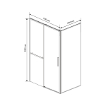 Душевой уголок Vincea Слим Софт (Slim Soft) VSR-1SS1011CL, 1100*1000, хром, стекло прозрачное