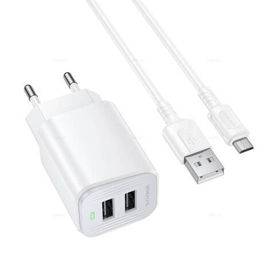 Зарядное устройство для Micro-USB Borofone BAS81A Star 2USB (white)