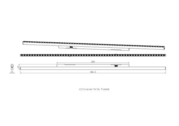 Трековый светильник UX5 CLT 0.36 001 7W BL Т4000K Crystal Lux