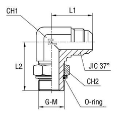 Штуцер FRG90 JIC 7/16" М10х1