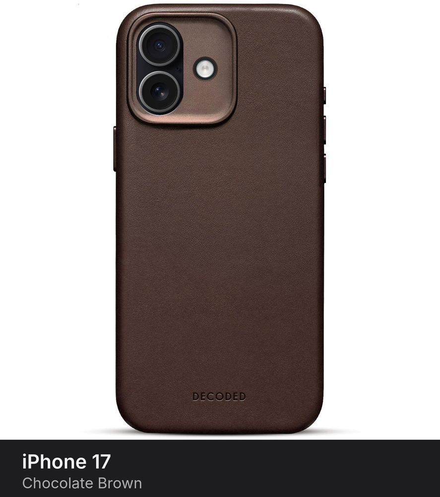Чехол Decoded Leather Case для iPhone 17 Chocolate Brown